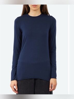 LABO.ART basica cotton jersey top in navy size 4